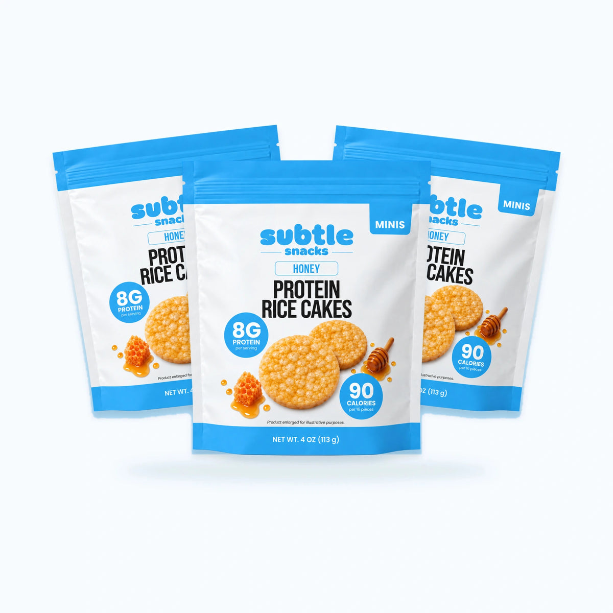 Subtle Snacks Honey Protein Rice Cake Minis